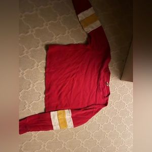 Red Cropped Long Sleeve- Pacsun